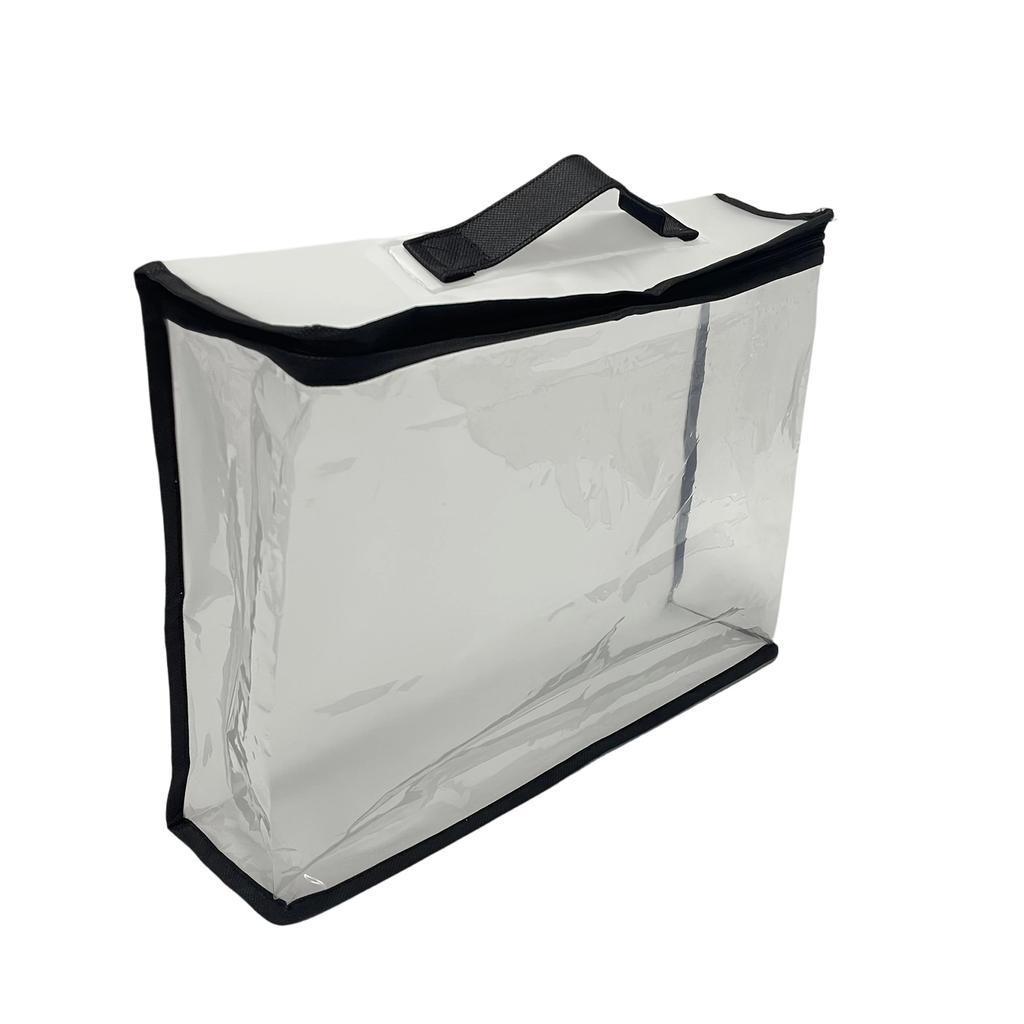 Transparente Aufbewahrungstasche mit Reißverschluss und Griff, große Kapazität, transparenter Organizer für Decken, Bettdecken, Bettwäsche und Haushaltsgegenstände