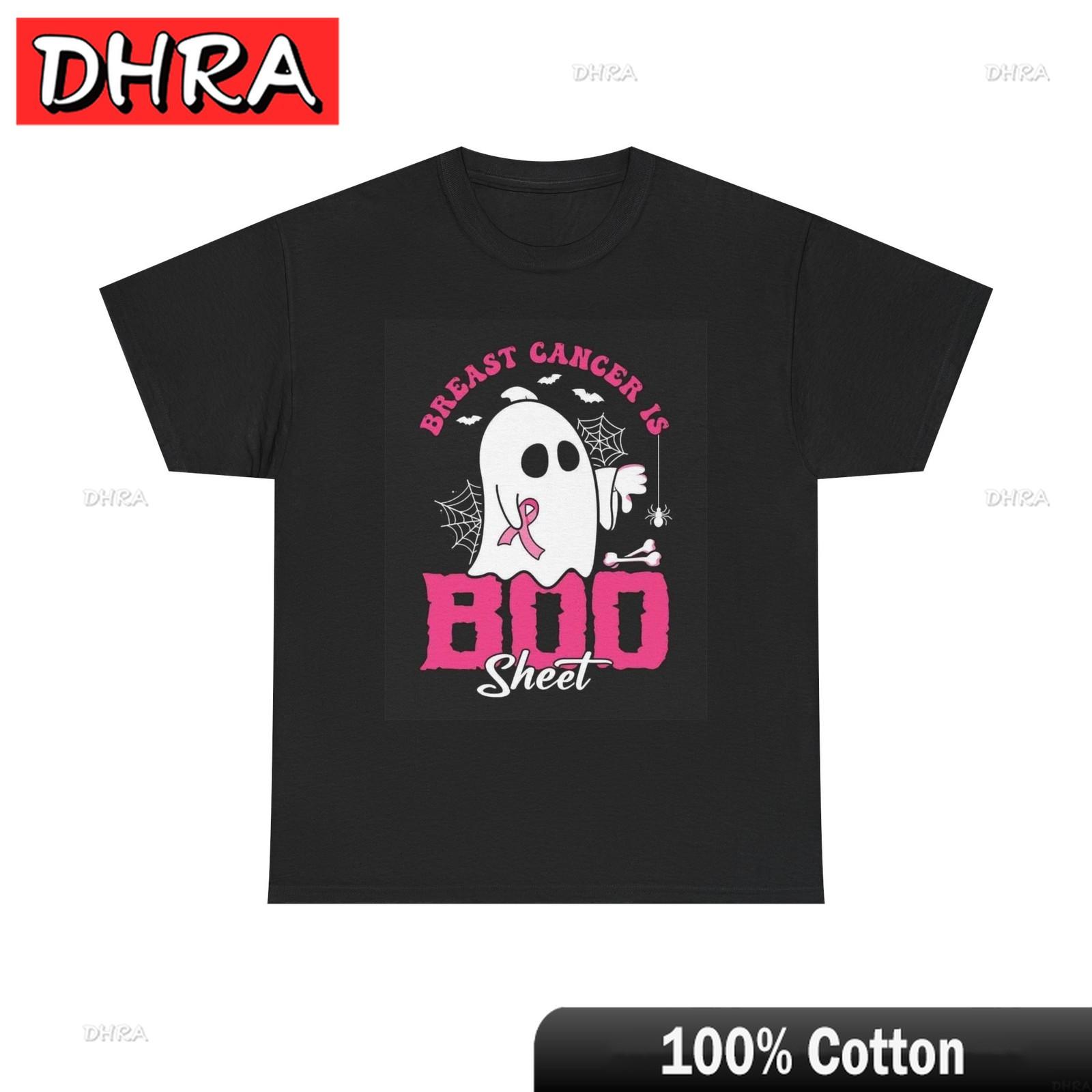 Breast Cancer Is Boo Sheet Funny Graphic T Shirt Unisex Heavy Cotton Tee Tshirts Retro Comfy Modern Graphic Cotton Tees TShirt S