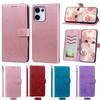 Faux Leather Wallet Flip Phone Case For OPPO A15s A16s A17k A18 A38 A54 Reno13 14F Card Holder Back Cover With Lanyard