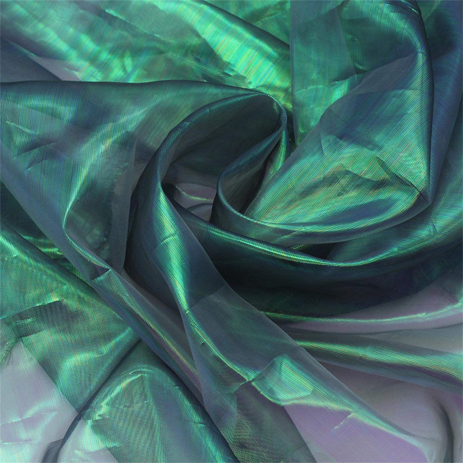 

Дизайнерские флуоресцентные ткани, красочные блестящие ткани, сценический свадебный декор, вуаль, прозрачная ткань, одежда для кукол One Size темно-зеленого