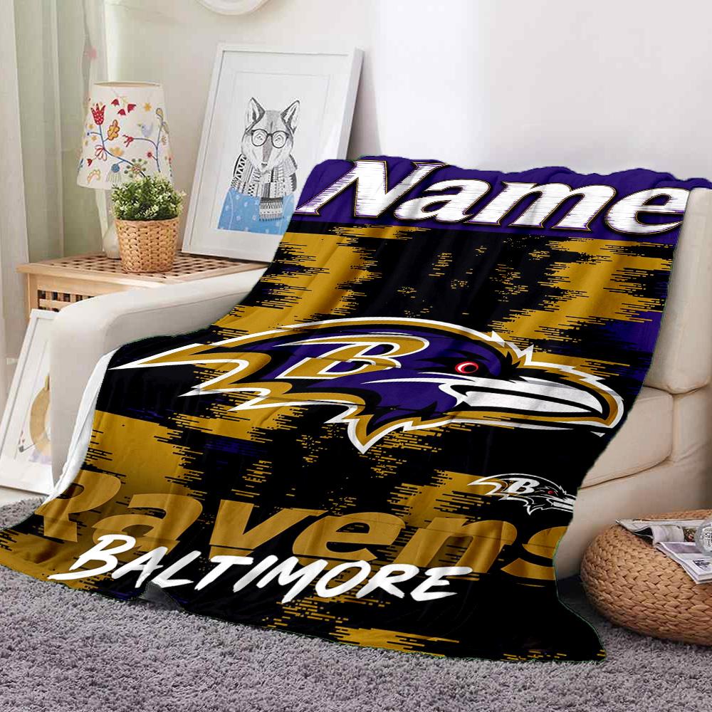 Custom Ravens Pride Soft Throw Blanket Flannel Blanket Warm Sofa Bed Camping home Decor Unique Christmas Gift C10371
