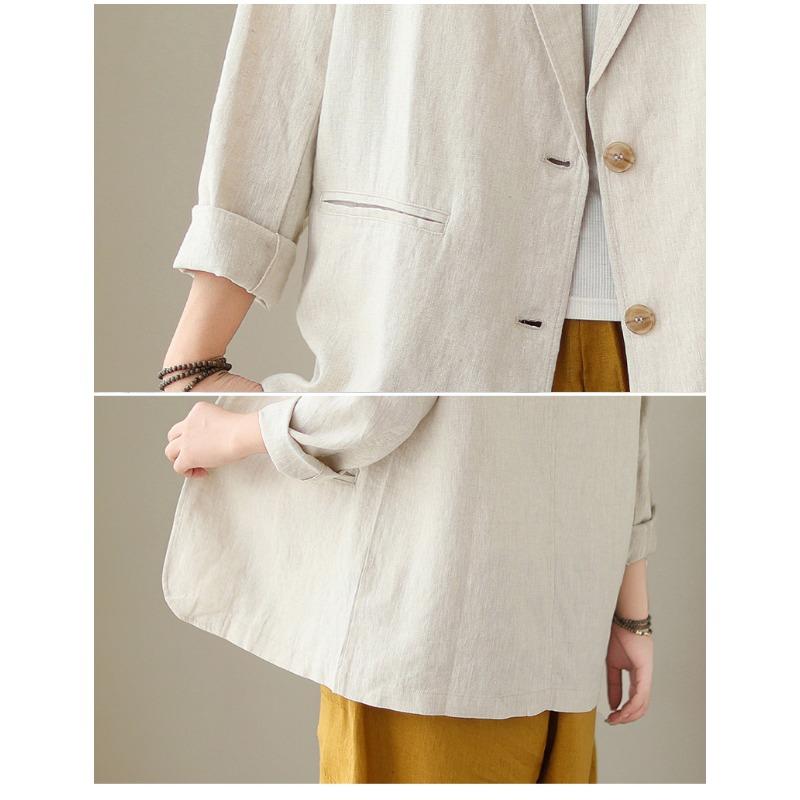 Autumn Loose Solid Color Small Suit Casual Long Sleeved Women's Small Suit