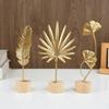 Gold Iron Ginkgo Leaf Ornament for Wedding Party Table Decoration Home Garden Living Room Metal Crafts Tropical Leaves Gift