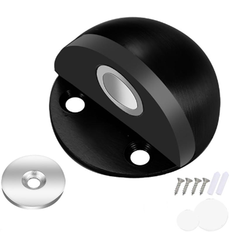 1-5Pcs Non Punching Sticker Hidden Stainless Steel Rubber Door Stopper Door Holders Catch Floor Mounted Nail-free Door Stops