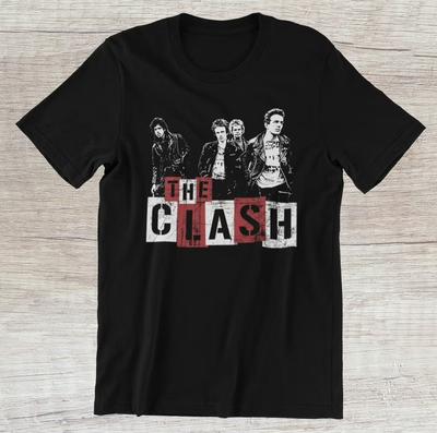 THE CLASH 70s Punk Rock Band Legende op Ringspun T-shirt, maat S-4XL