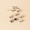 10 Irregular White Acrylic Silver Spacer Beads for DIY Jewelry and Earrings