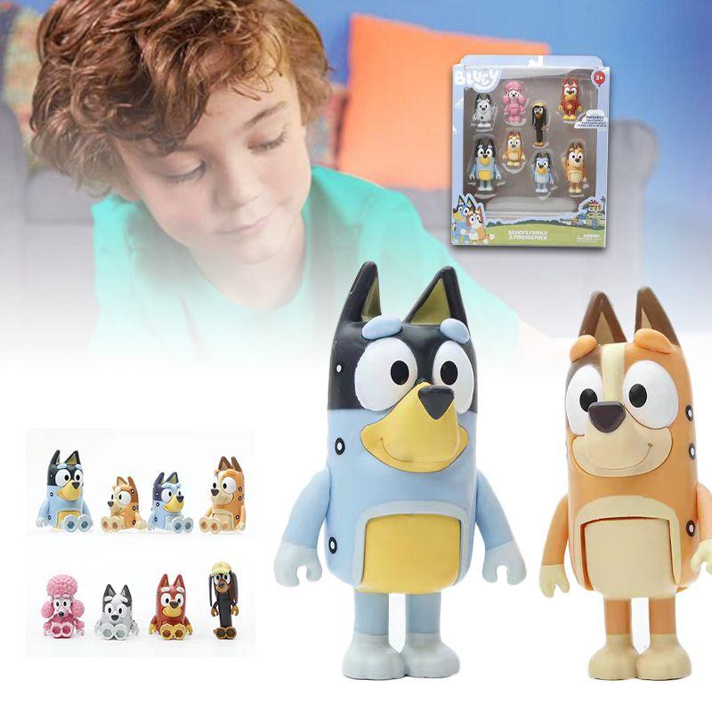 Bluey Family And Friends Action Figures Set With Eight Vibrant Pvc Models For Kids Gifts
