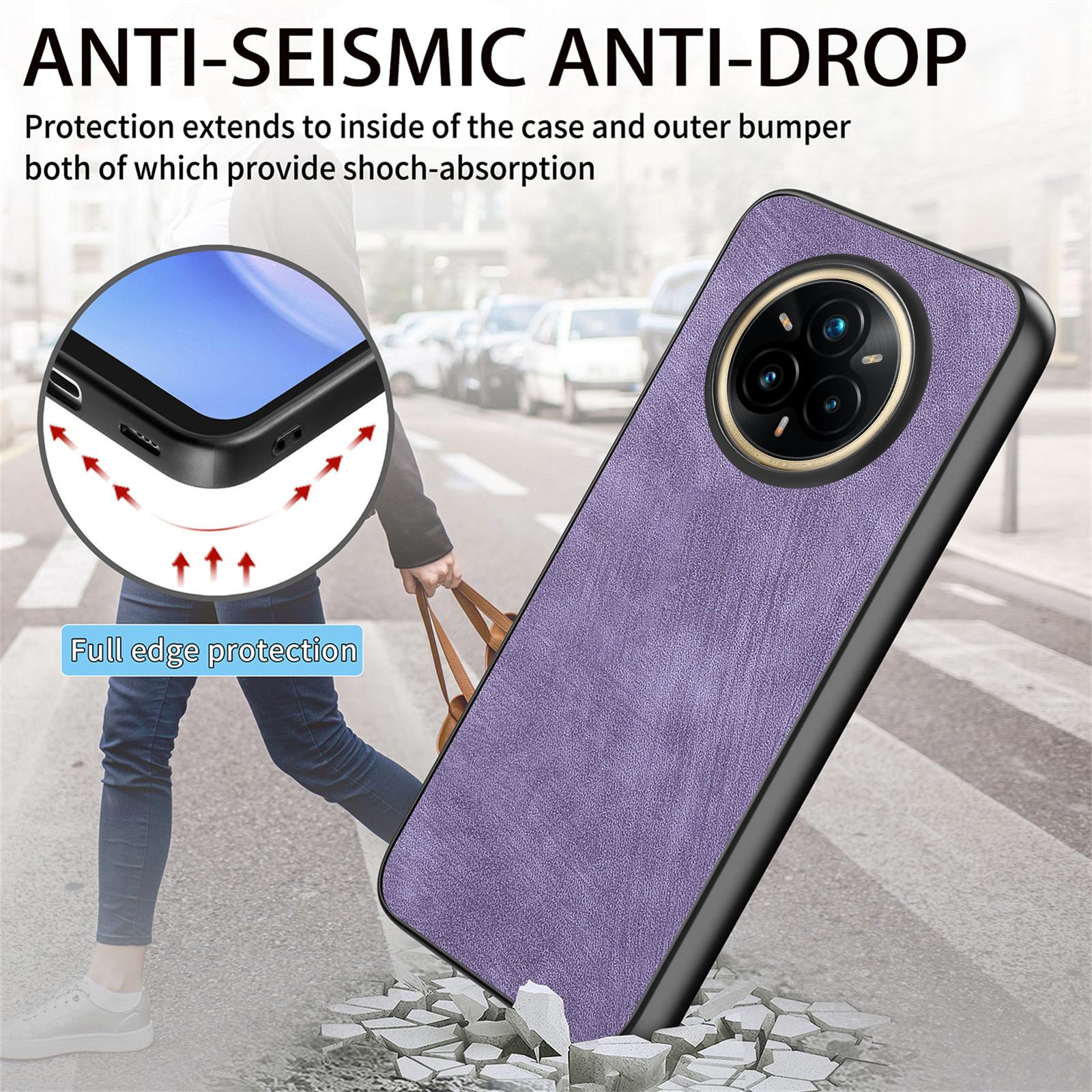 

For Realme 14 Pro 5G Case Shockproof Slim Retro Leather Phone Back Cover Blue