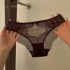 Ladies Summer Thin New Sexy Lace Mesh Transparent High Fork No Mark Low Waist Briefs