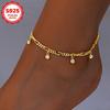 French Personality Hip-hop Style Chain Inlaid Zirconia Anklet Female Fashion Retro Hundred Matching Footwear