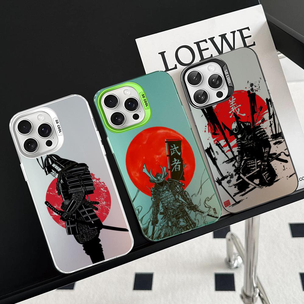 Japan The samurai Ninja Phone Case For iPhone 16 15 14 13 12 11 Pro Max X XR XSMAX 8 7 Plus Matte Shockproof Back Cover