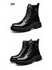Herren Echtleder Martin Stiefel - Herbst/Winter 2025, Britischer Stil, Wollfutter, Einteiliges Rindsleder