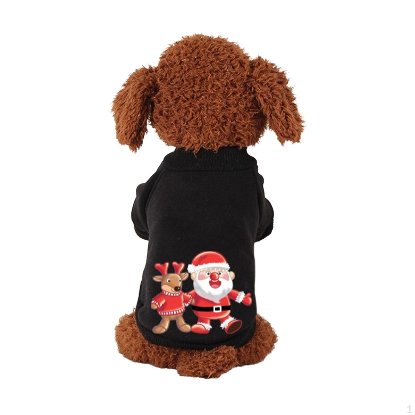 

Рождественская толстовка с капюшоном для собак, осенняя одежда для щенков, свитера для домашних животных, удобная теплая одежда, маленькое пальто M