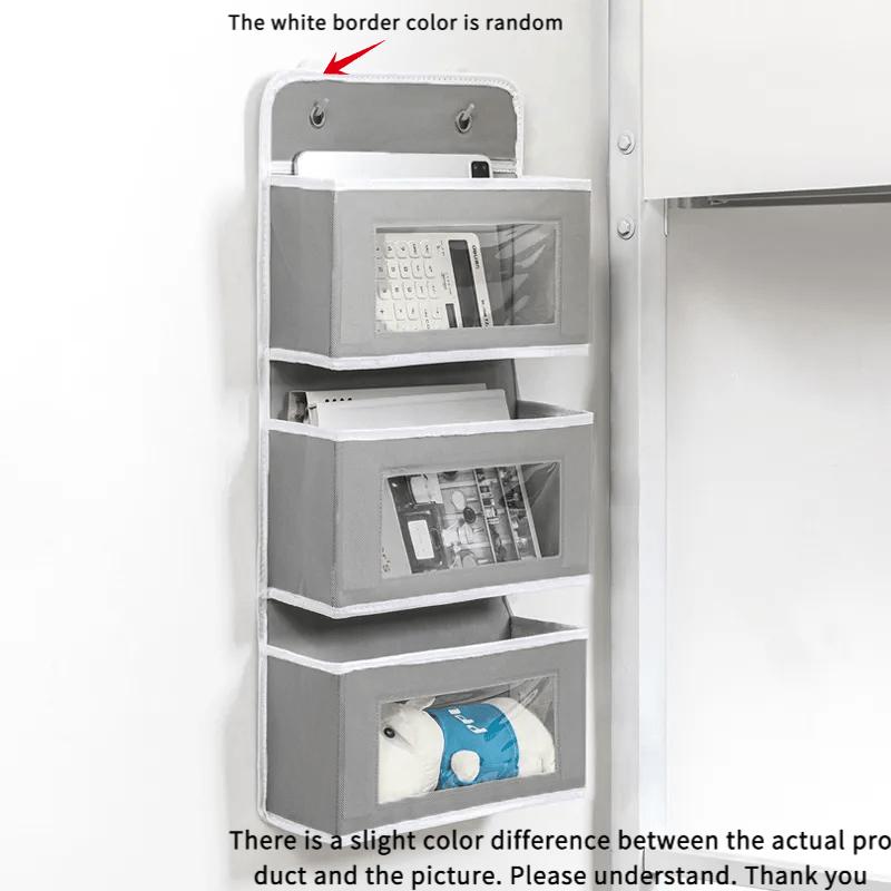 3-Shelf Hanging Storage Organizer - Behind Door, Anti-Tilt, 3 Large Capacity Pockets, Suitable for Bedroom, Bathroom