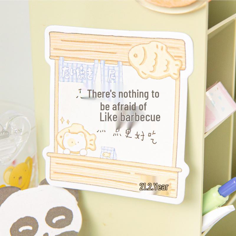 Tang Shi Cute Food Series White Kraft Sticky Notes for Office & Students