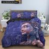 Set Letto Buddha Religione Indiana Buddismo Meditazione Mandala Copripiumino Sorriso Buddha Floreale Morbido Copripiumino Queen King Size