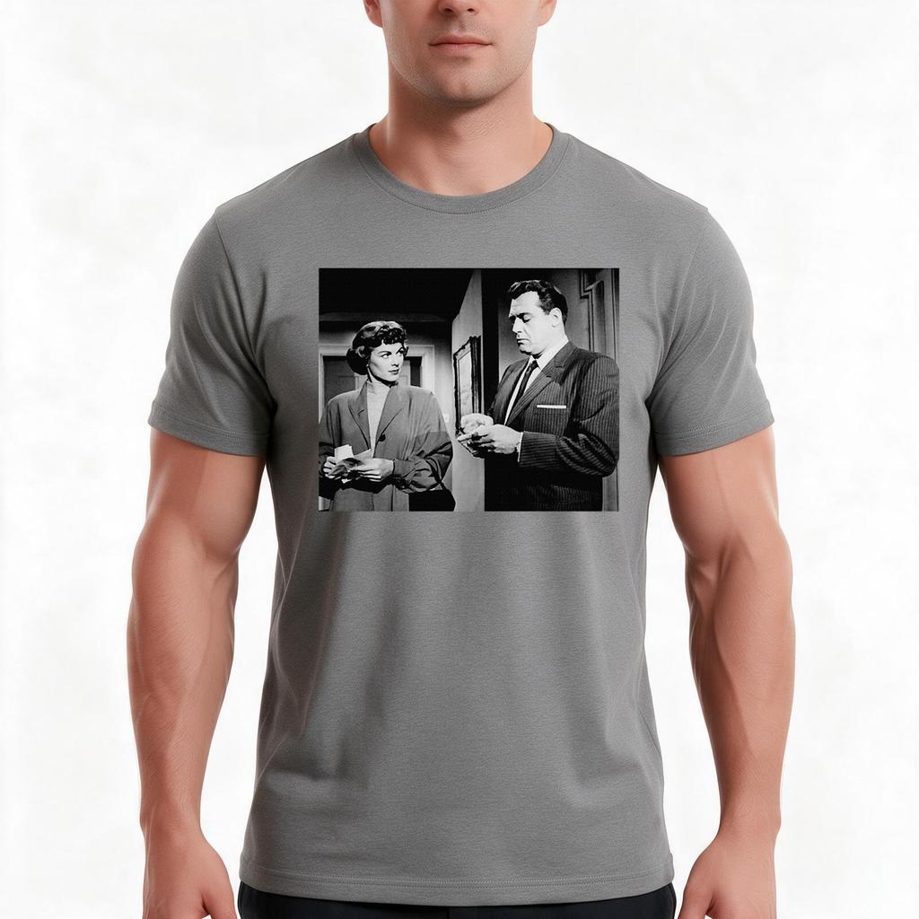 Photo Raymond Burr Photo Barbara Hale De Perry Mason Debout T-shirt Été Décontracté Coton Hauts Streetwear Oversize