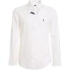 Polo Logo Embroidered Button Long Sleeve Shirt Men Shirts White 710832480-002