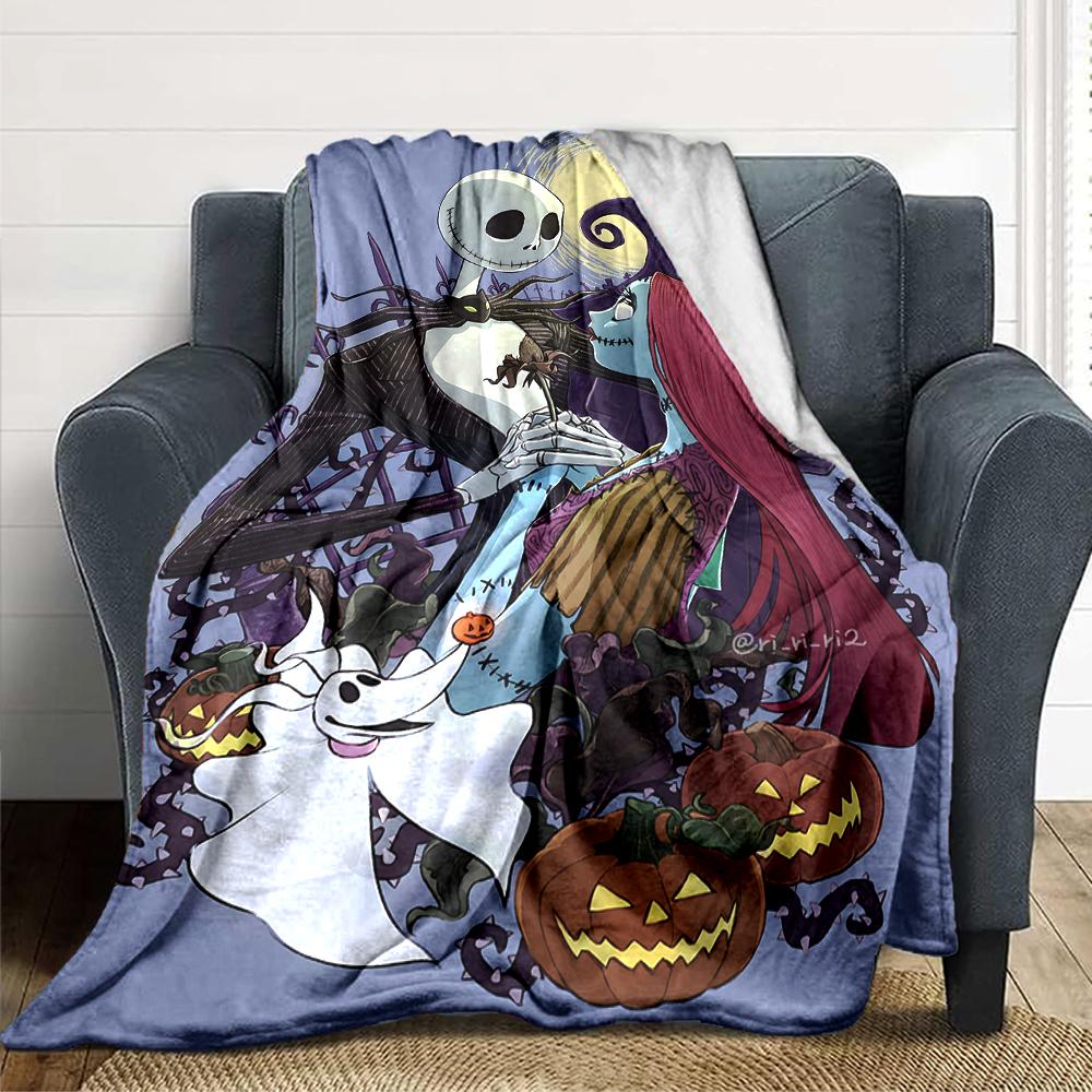 Nightmare Before Christmas Blanket Soft Throw Blanket For Home Bedroom Bed Sofa Travel Office Solid Christmas Blanket