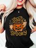 Polyester 100% European and American Pumpkin Printed Round-neck Short-sleeved Women's Top Fashionable Base Layer Aesthetic  Summer