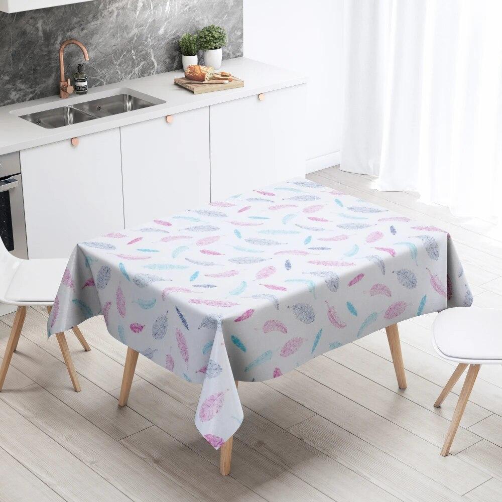 Cartoon Maple Leaf Floral Tablecloth Home Decor Anti-Stain Waterproof Table Decoration Rectangular Kitchen Fireplace Countertop