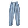Dambyxor Is-silke Denim Hög midja Lösa byxor Harlanbyxor Mjuka Svalkande Komfort Mode Casual Mångsidiga