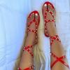 Fashion Shoes for Women 2025 Summer Fashion Gladiator Ladies Sandals Studded Pinch Toe  Straps Flat Casual Shoes Sandalias De Mujer