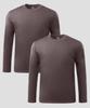 ARMEDES [2Pack] Lightweight Coolon Round Long Sleeve T-Shirt Ar-214 (6 Colors) (Type A)
