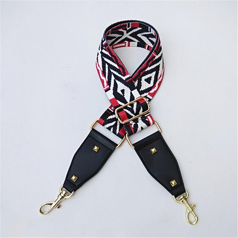 Ribbon Replaceable Adjustable Strap One Shoulder Oblique Cross Ethnic Style Long Shoulder Strap Women's Bag Strap Accessories