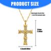 Luxurious Diamonds Encrusted Crucifix Necklace Adjustable Length Chain Accessory For Everyday Or Evening Wear