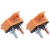2Pieces 40A Resetable Circuit Breakers 6-28V Circuit Breaker with Cover Studs Bolt Waterproof Design