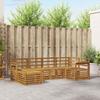 Corner Sofa Set 6 pcs Natural
