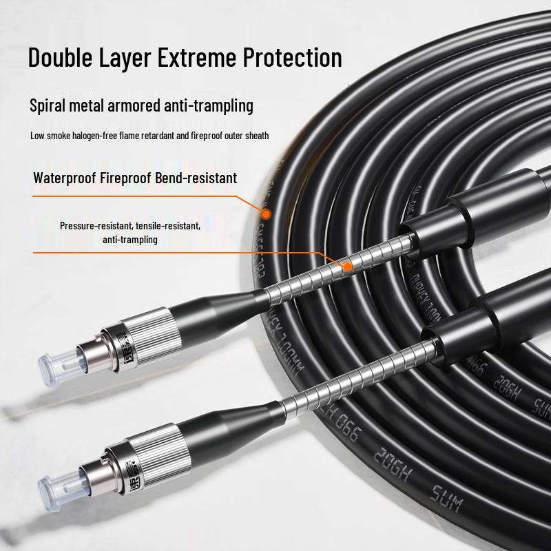 Outdoor Armored Single-Mode FC-FC Fiber Optic Patch Cable
