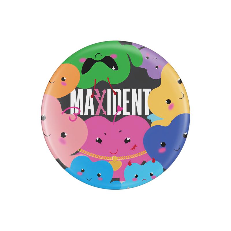 

143 Band UV Printing Tinplate Soft Button Pin Music Boy Heart I Love You Gesture Brooches Lapel Badges Jewelry Gift For Fans