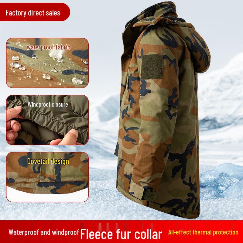 Ανδρικό & Γυναικείο Tactical Μπουφάν μεσαίου μήκους από καμουφλάζ βαμβάκι