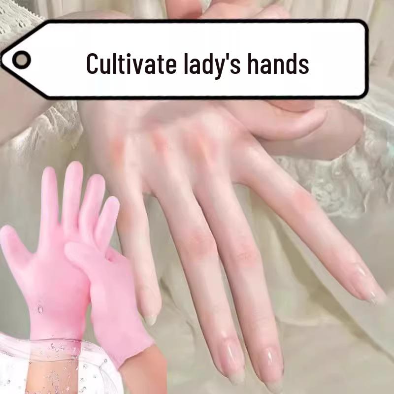 Hydrating Silicone Hand & Foot Masks for Moisturizing Dry Skin, Wear While Sleeping