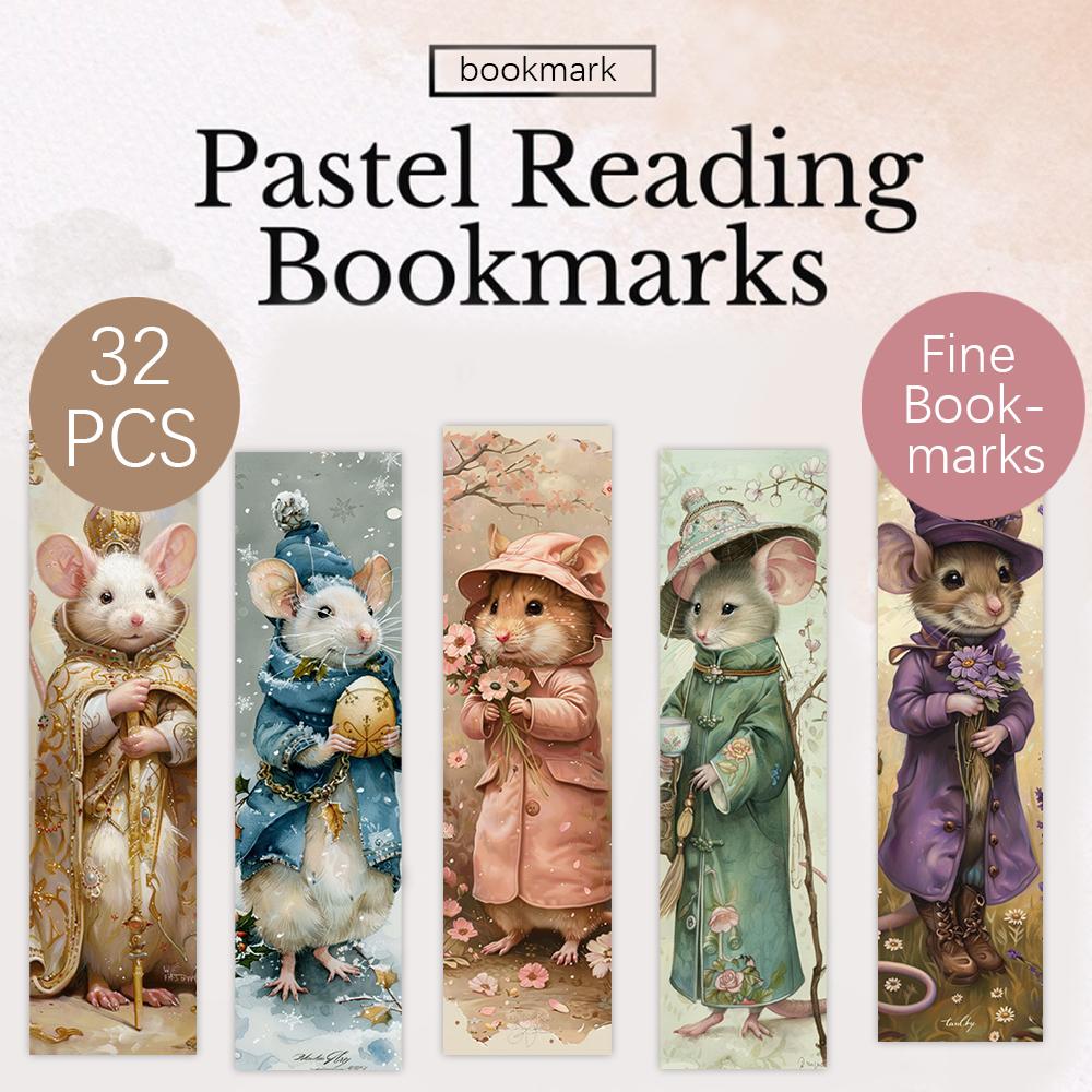 32 Stück. Lustige Hamster-Lesezeichen, geeignet für die Einschulung, Weihnachten, Halloween, Lehrer, Leser und Geburtstage.