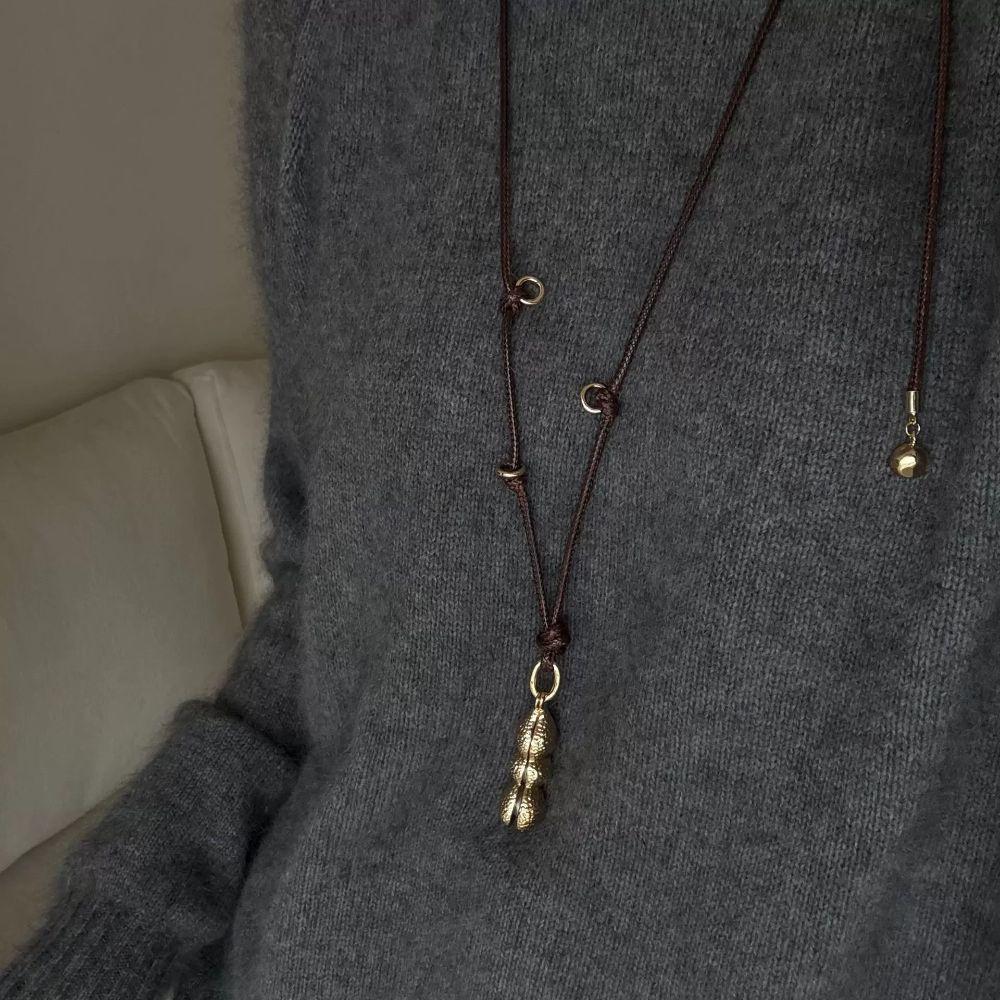 Long Chain Necklaces Rope Sweater Chain Fashion Pea Pod Necklaces  Gift
