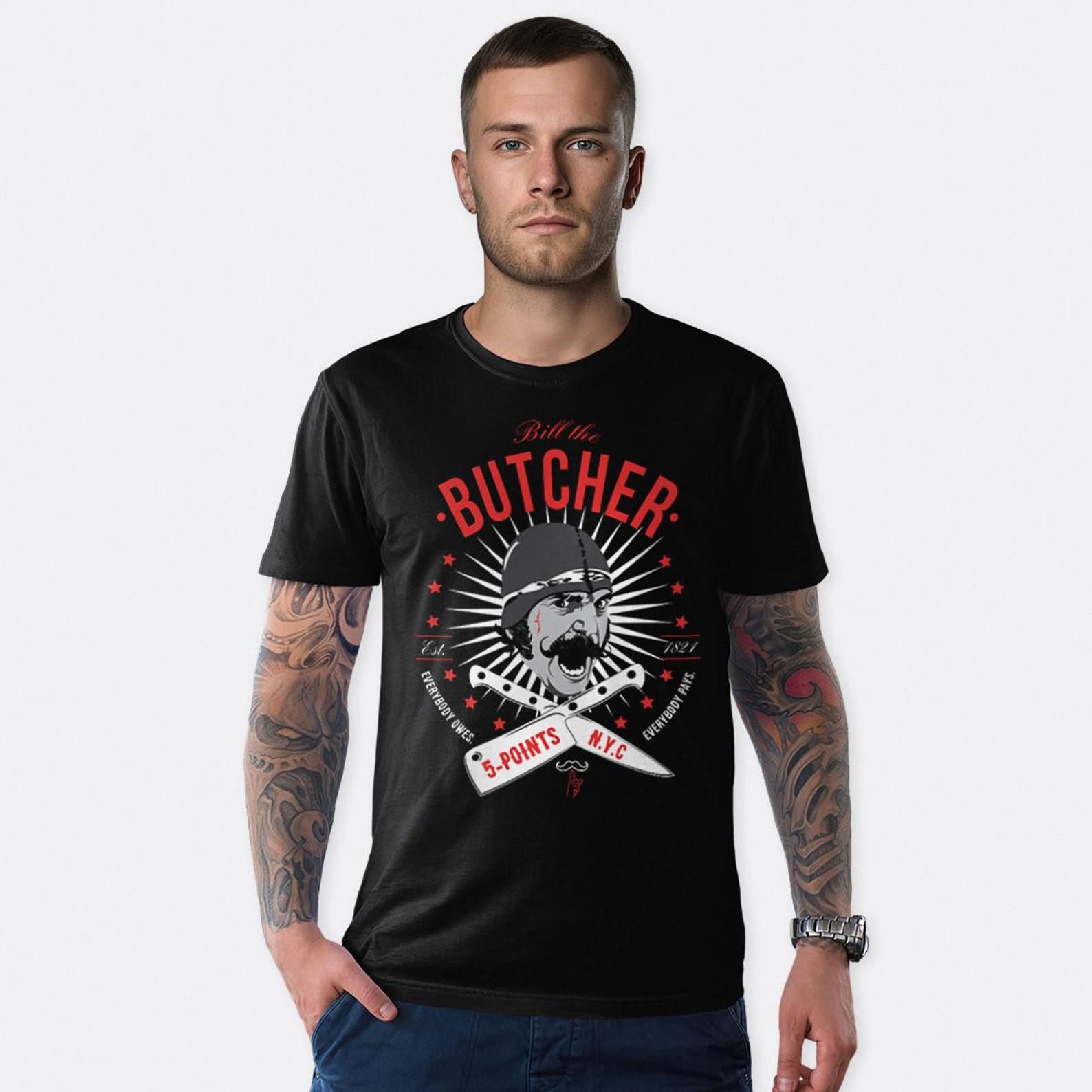 Bill The Butcher Gangs of New York T-Shirt, Men s Women s Sizes (MOV-76988) S
