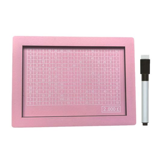 Wooden Cash Money Saving Box Money Saving Challenge Box with Money Target And Numbers Piggy Bank with Dry Erase Pen for Kids Adults