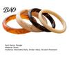 Eco-friendly Resin Jewelry 4Pcs/Set Retro Style Bangle Set, Lightweight Stackable Women Bracelets, Vintage Bracelets Smooth Polished Surface Versatile