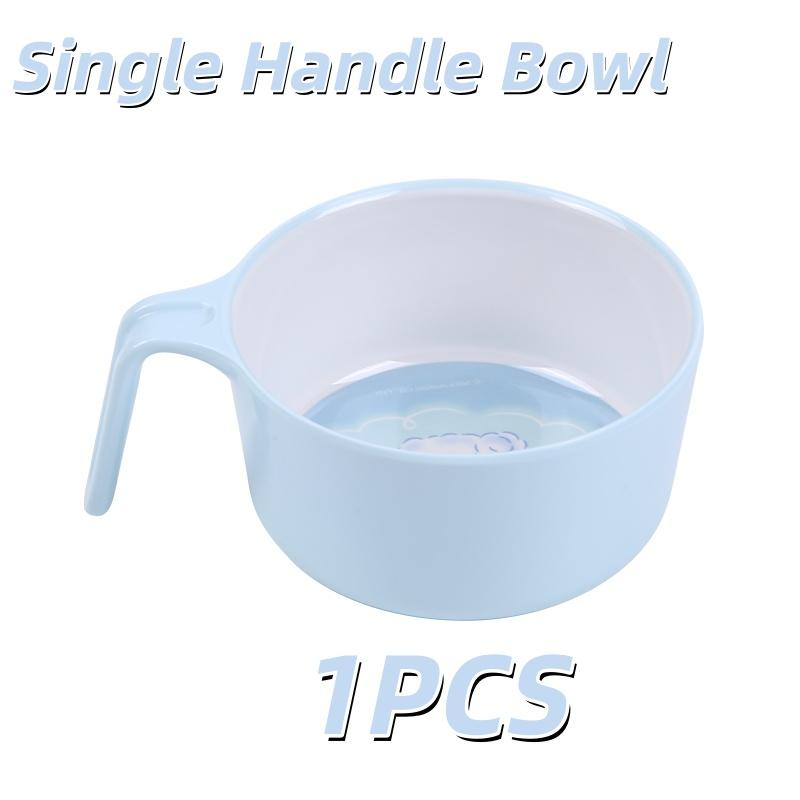 1pcs Sanrio Cinnamoroll Tableware Anti Fall Cartoon Breakfast Plate Anti Scald Non-Slip Handlecup Spoon Bowl With Lace Cutlery