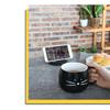 420ml Cut Cat Shaped Mug with Lid Large Capacity 14oz Ceramic Milk Coffee Cup with Mobile Phone Holder Kawaii Black White