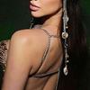 Women's Halterneck Vest Beaded Accents Glass Crystal Body Chain For Summer Parties Beach Vacation Stylish Chest Jewelry