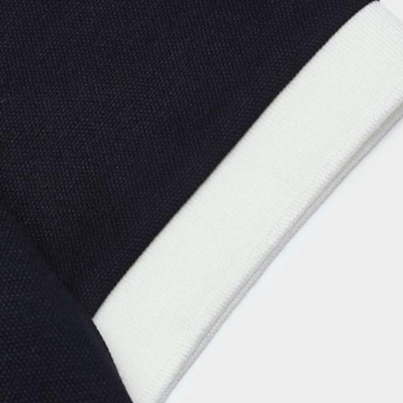 Fila SS24 Logo Print Polo Casual Slim Elegant Atmungsaktiv Kurzarmkleid Damenkleider Schwarz F51W429301F-BK