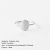 EMANCO Delicate Oval Ring Dainty Gold Plated Blank Minimalist Feminist Ring For Women Personality Can Be Wholesale