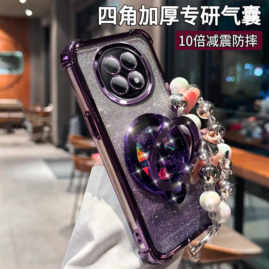2026 New Year's model is suitable for Redmi note15 mobile phone case note14Pro + money soon rotating gyro bracket