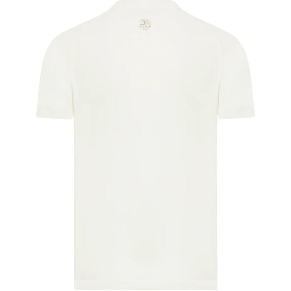 Stone Island Letter Logo Pullover Crew Neck Short Sleeve T-Shirt Men T-Shirts White K1S1521000-20S0081-V0093