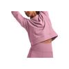 Under Armour Solid Color Sports Casual Training Fleece Pullover Sweatshirt Women Tops Pink 1379880-697