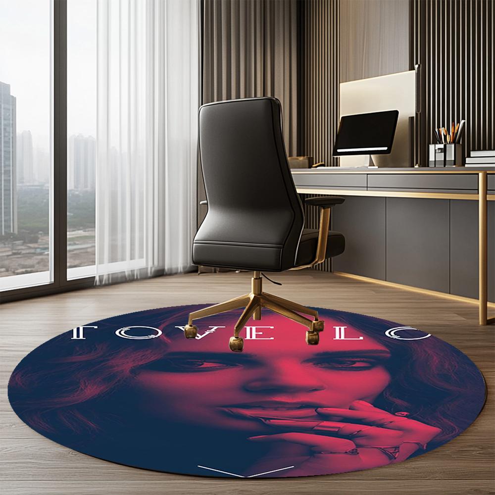 Tove Lo Printed Round Rug Carpet Chair Rug Area Rug Entryway Doormats,for Office Chair Living Room Bedroom Kitchen Room.